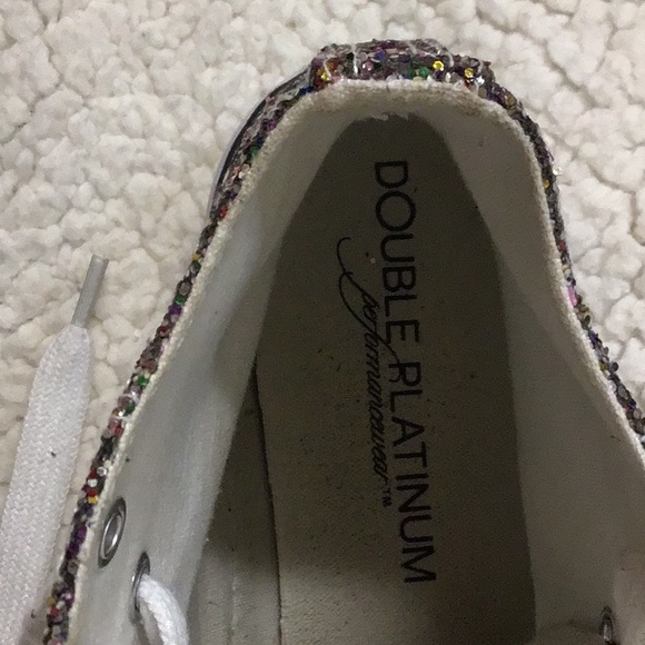DOUBLE PLATINUM GLITTER HIGHTOPS 7.5 - Picture 4 of 13